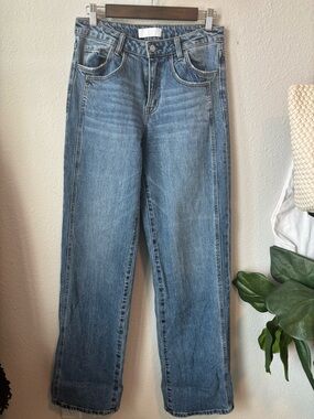 VERVET Blue Denim Jeans with Faded Medium Wash